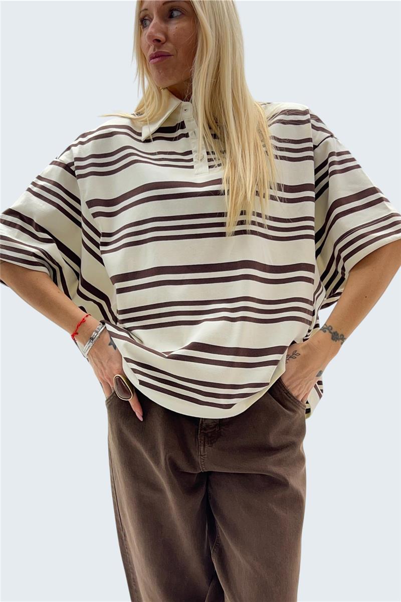 maglia con colletto bloom